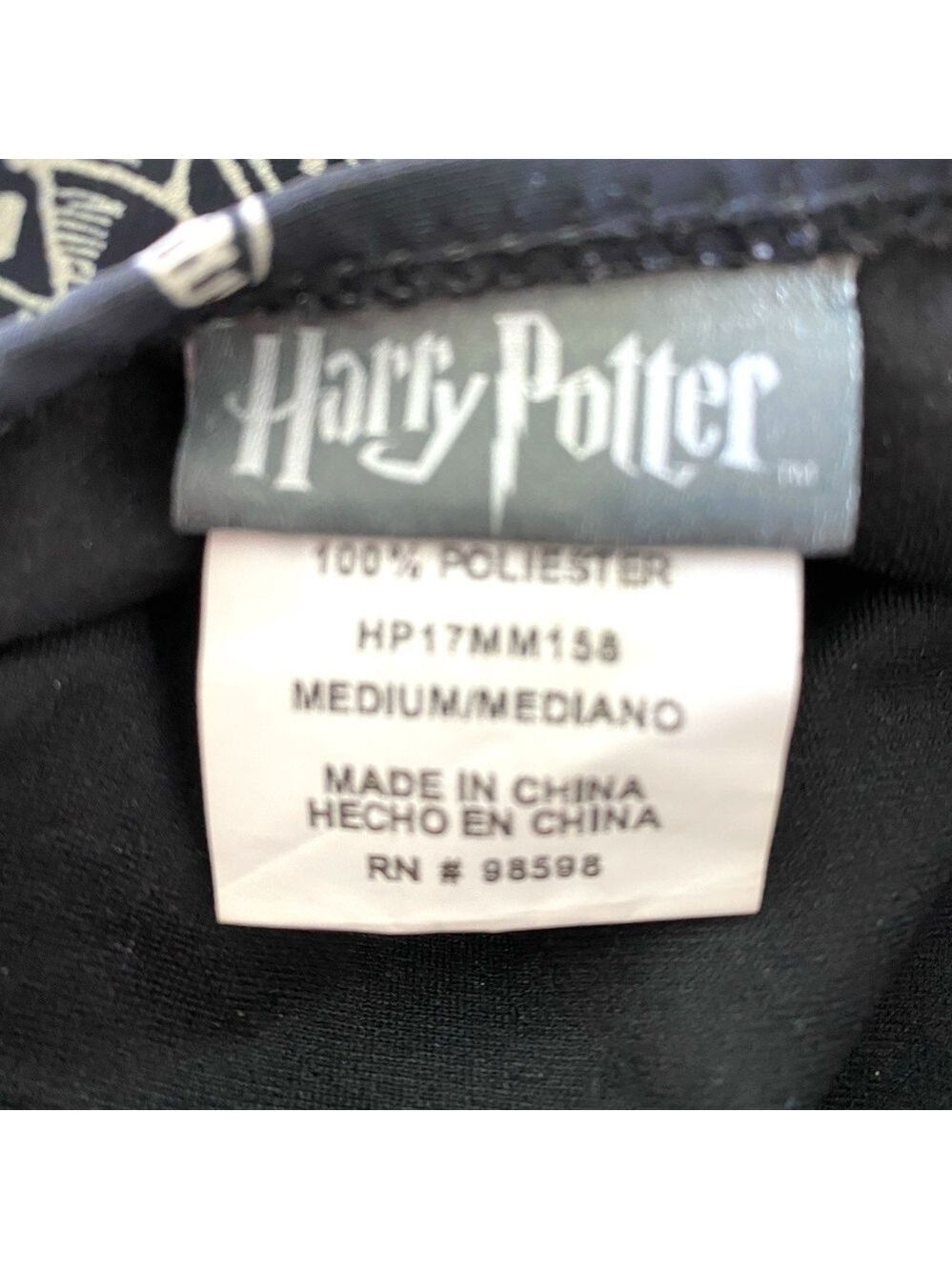 Harry Potter Women’s One Piece Swimsuit Medium Black Marauder’s Map Print - Picture 4 of 4